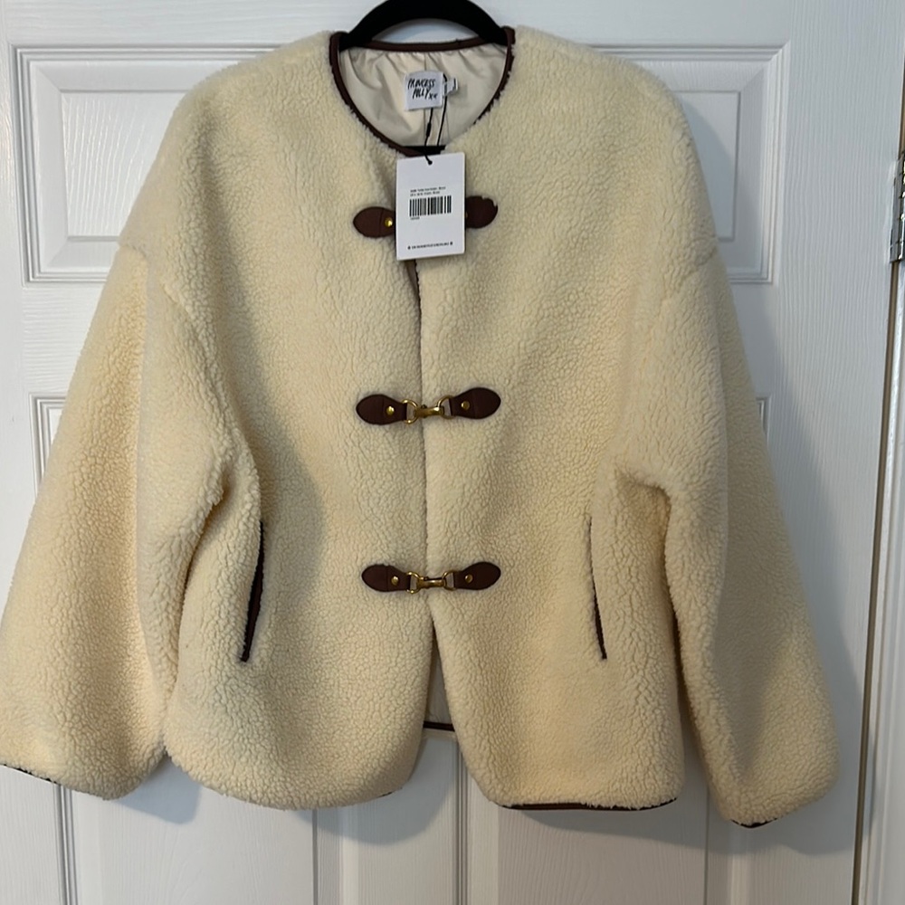 Princess Poly Adylic Teddy Coat Cream/Brown
